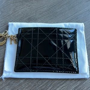 Lady Dior Card Case with detachable Dior charm